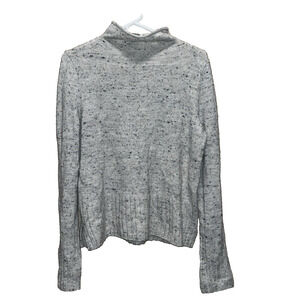 Madewell Wool Sweater Women L Knit Roll Neck Cozy Oatmeal Loose Lagenlook Preppy